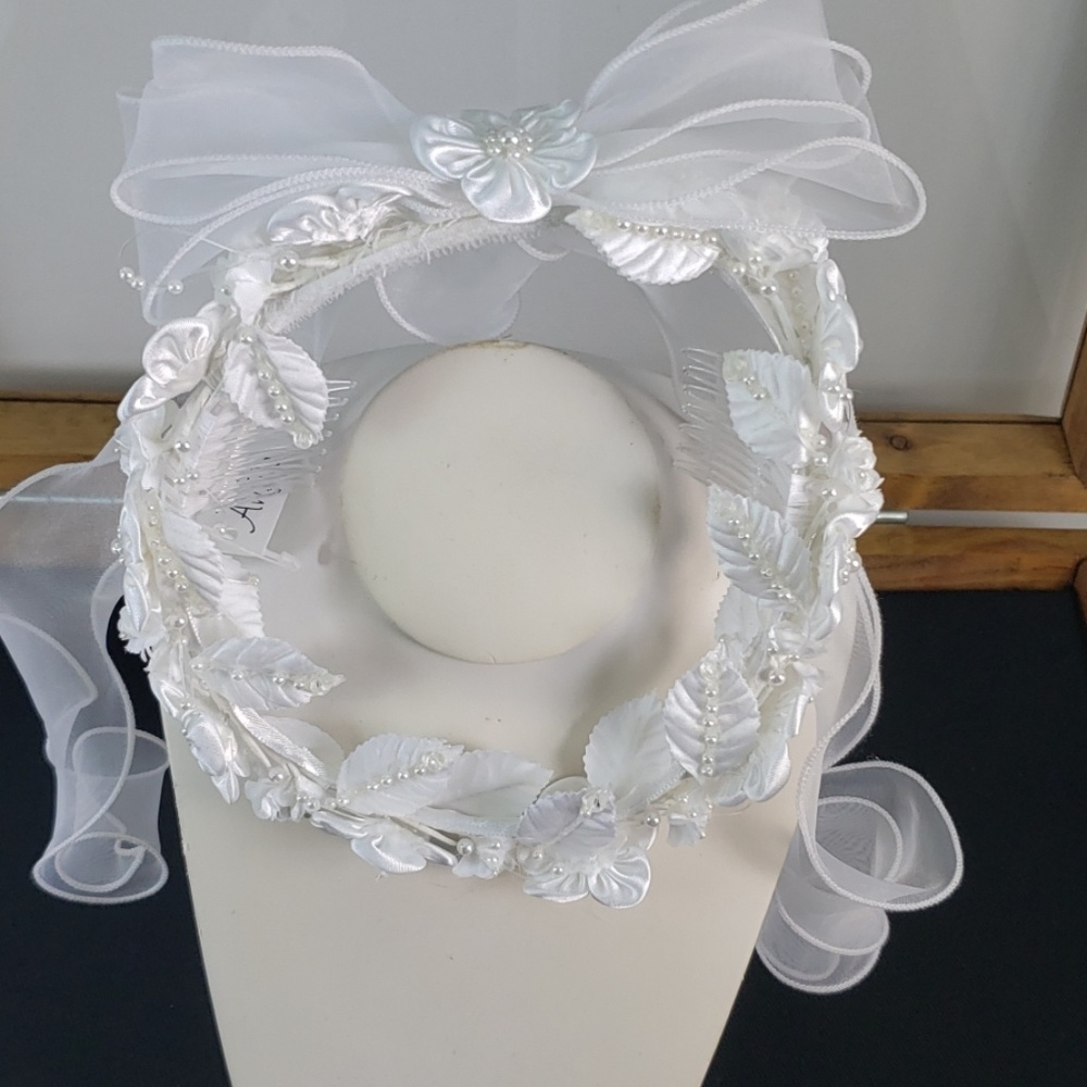 US ANGELS FLOWERGIRL/COMMUNION/BRIDESMAID VEIL V-3